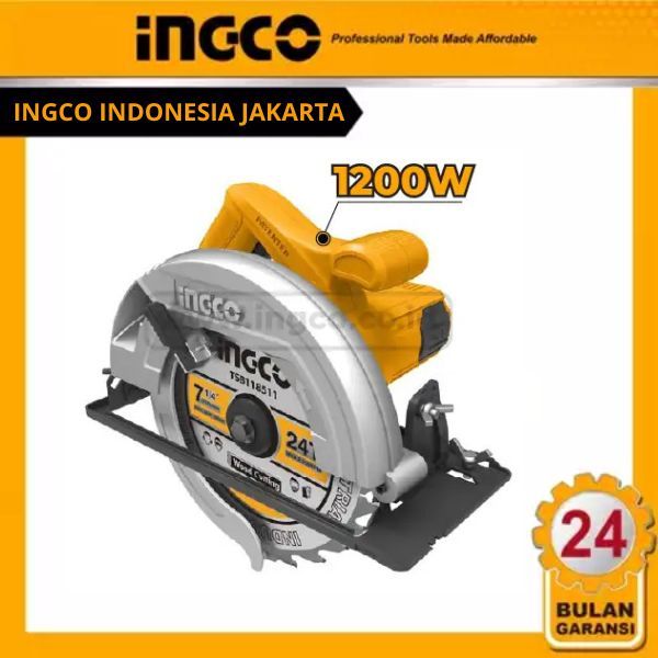 INGCO CIRCULAR SAW CS18518 (1200W) - Potong Lebih Cepat, Lebih Presisi