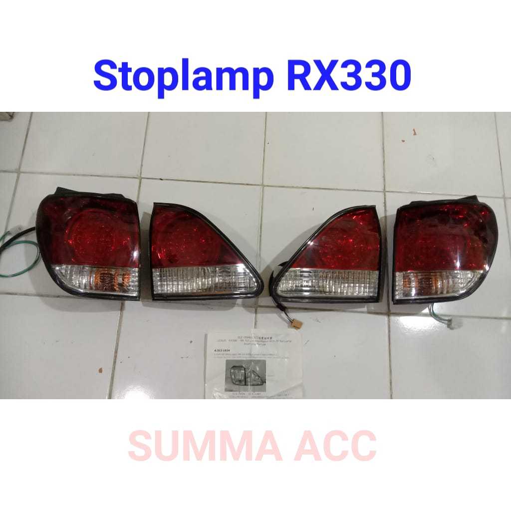 TERMURAH Stoplamp Lampu Belakang Lexus RX300 1999 - 2002 CLEAR RED MADE IN TAIWAN