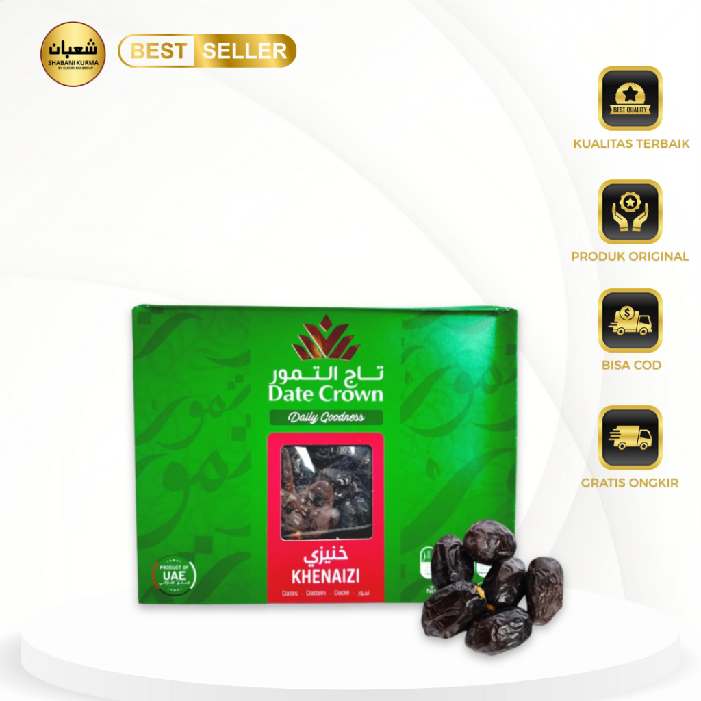 Kurma khenaizi 500g / Khenaizi Date Crown / Kurma Khenaizi Date Crown 1kg / Shabani kurma