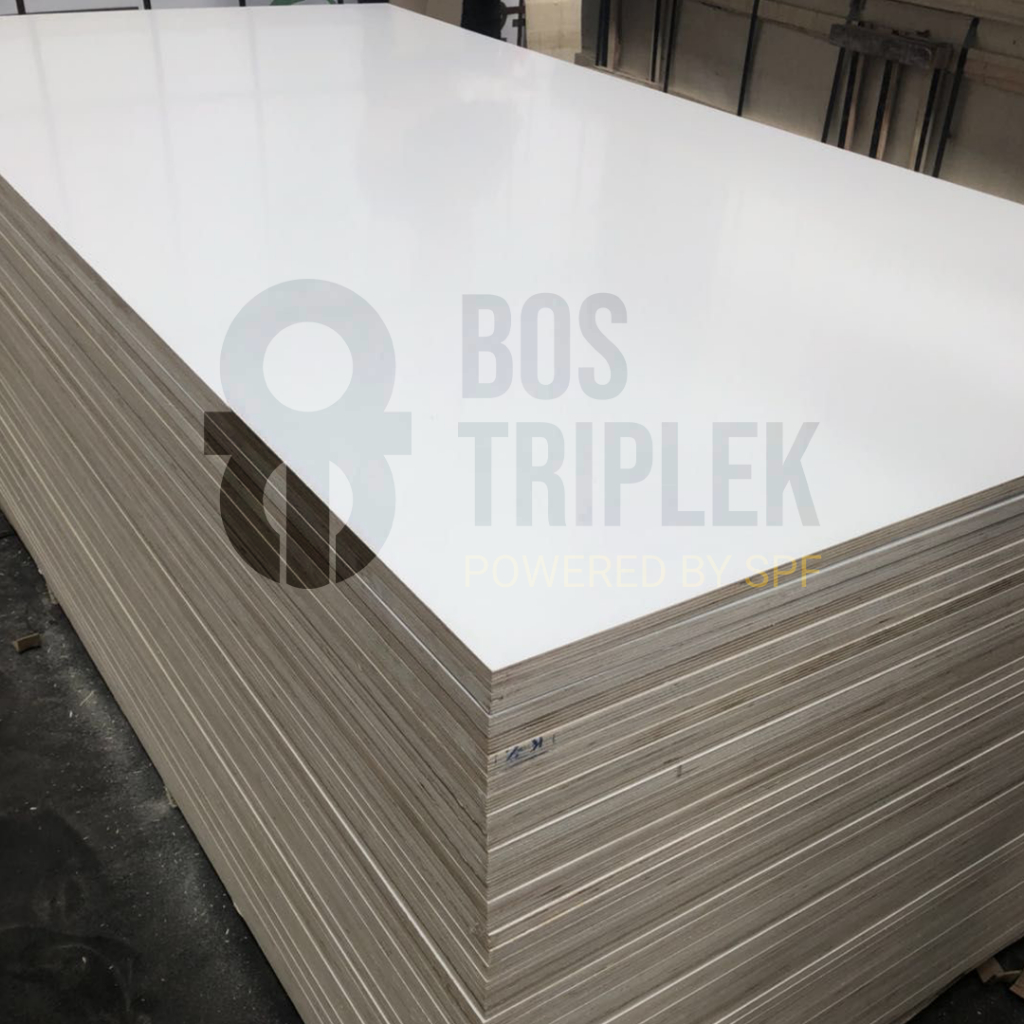 Triplek Melamin Putih 3mm Finishing Doff / Glossy Kilap Ukuran 122x244cm Papan Plywood Kayu Kuat unt