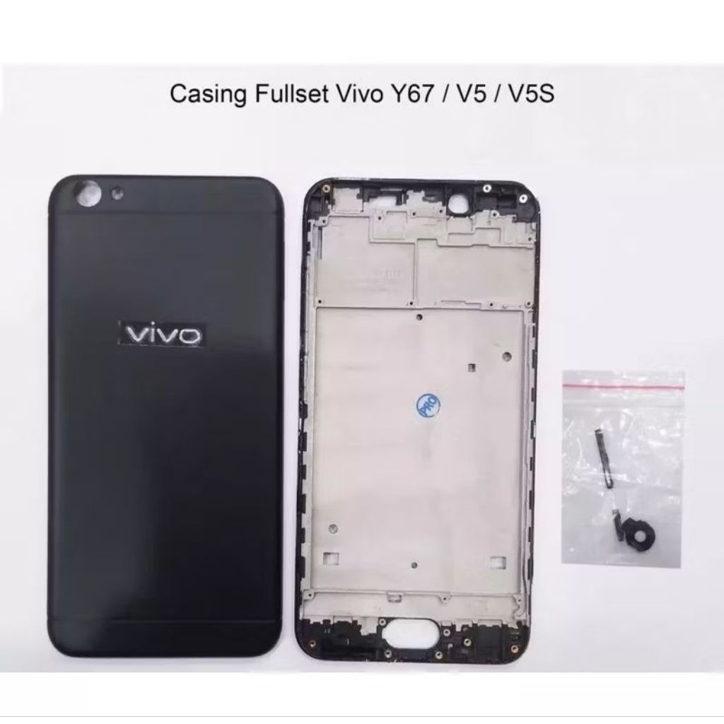 Housing Casing Kesing Full Set VIVO V5s / VIVO 1713 1612 BackDoor Tutup Belakang + Frame LCD V5s