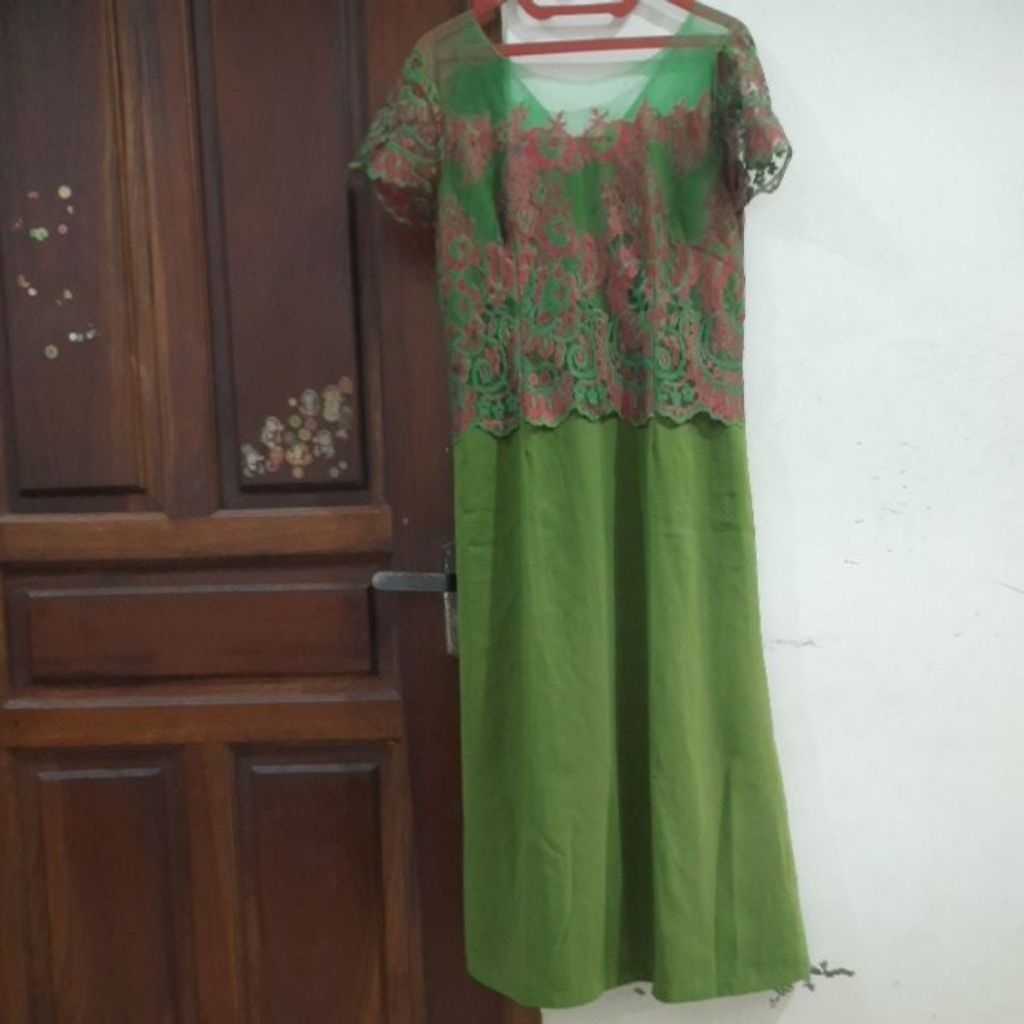 dress kebaya hijau  preloved