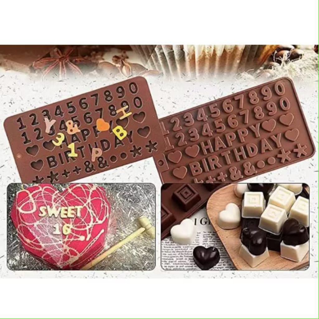 Cetakan Silikon Huruf Abjad / Dekorasi Alat Baking Tools / Cetakan