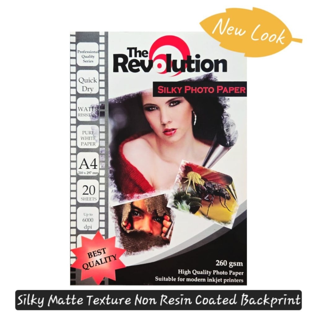 KERTAS FOTO Photo Paper Doff Silky Revolution 260gsm A4 Kertas silky matte