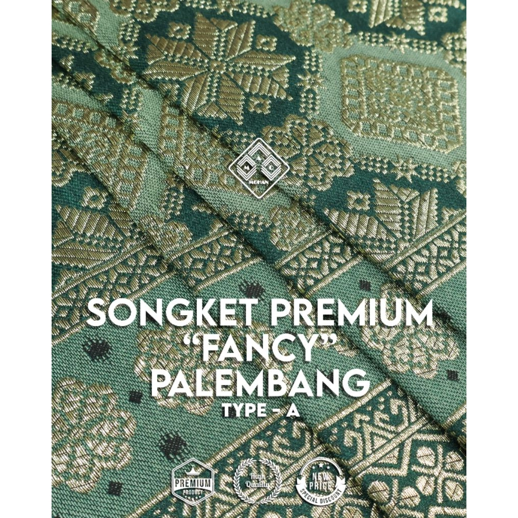 Kain SONGKET SILK SUTERA EXCLUSIVE PALEMBANG Per 0.5m Border Songket Silver Songket Multitone Multic