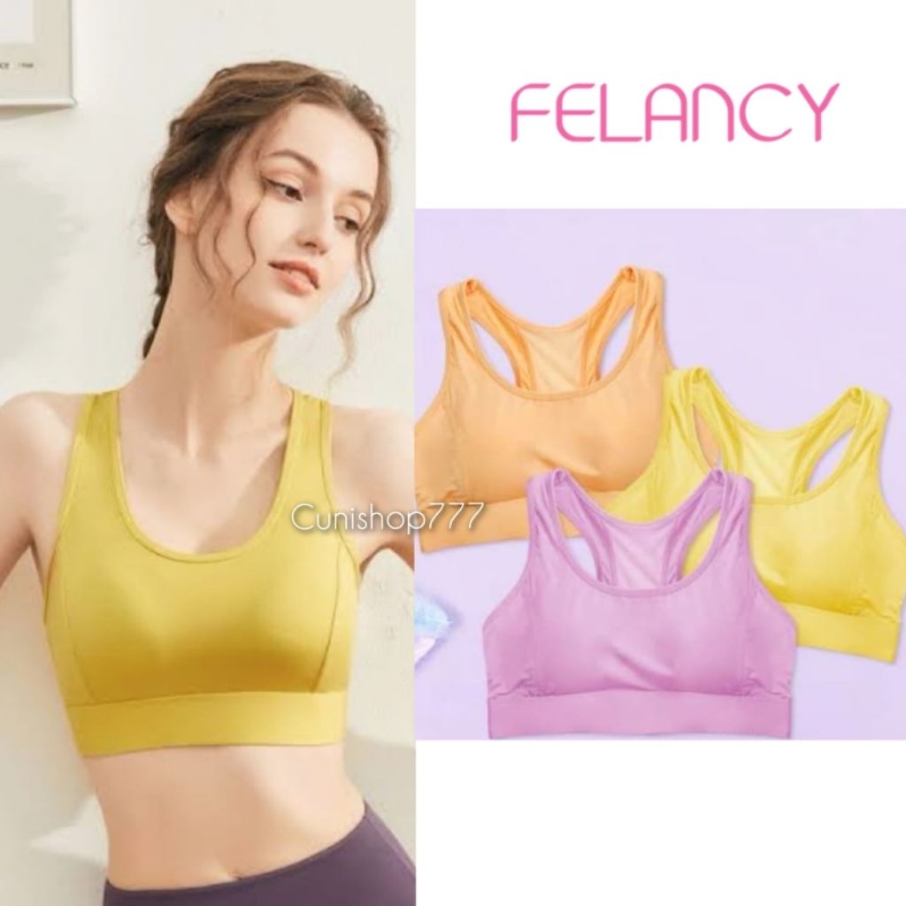 BRA SPORT FELANCY ACTIVE RACER BACK TANPA KAWAT BH WANITA OLAHRAGA WIRELESS NON WIRE 071-02042B