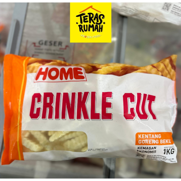HOME - CRINKLE CUT FRIES KENTANG GORENG FROZEN 1KG
