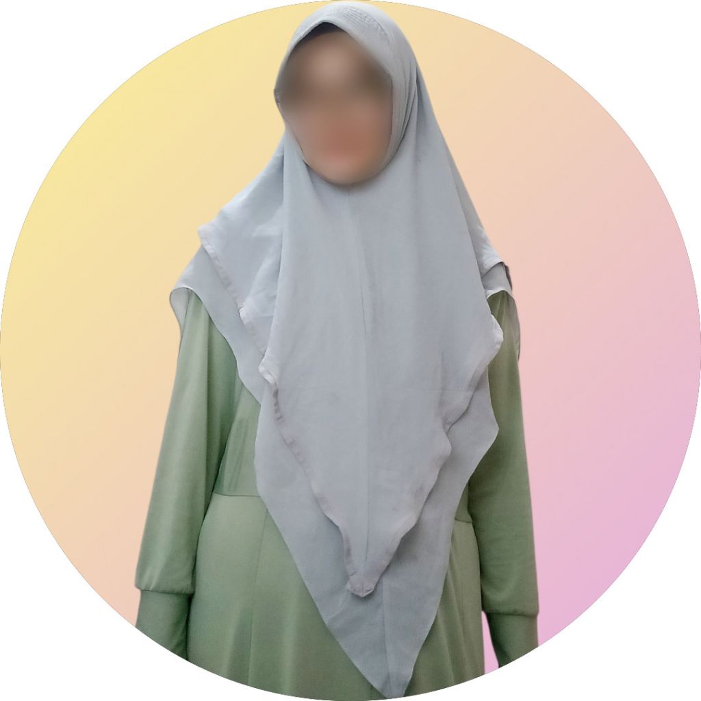 PRELOVED KHIMAR JUMBO WARNA BIRU WARDAH