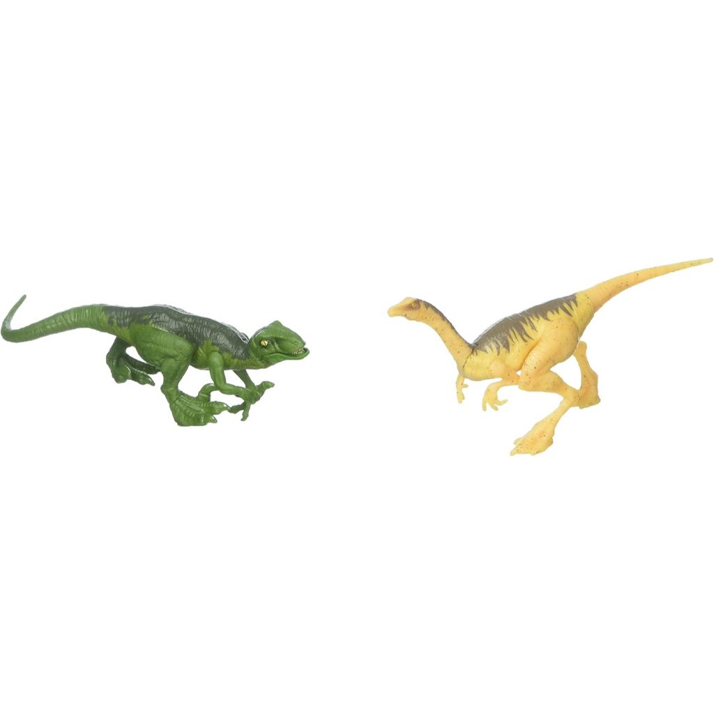 Mattel Jurassic World Dino Velociraptor & Gallimimus Figures, 2 Pack