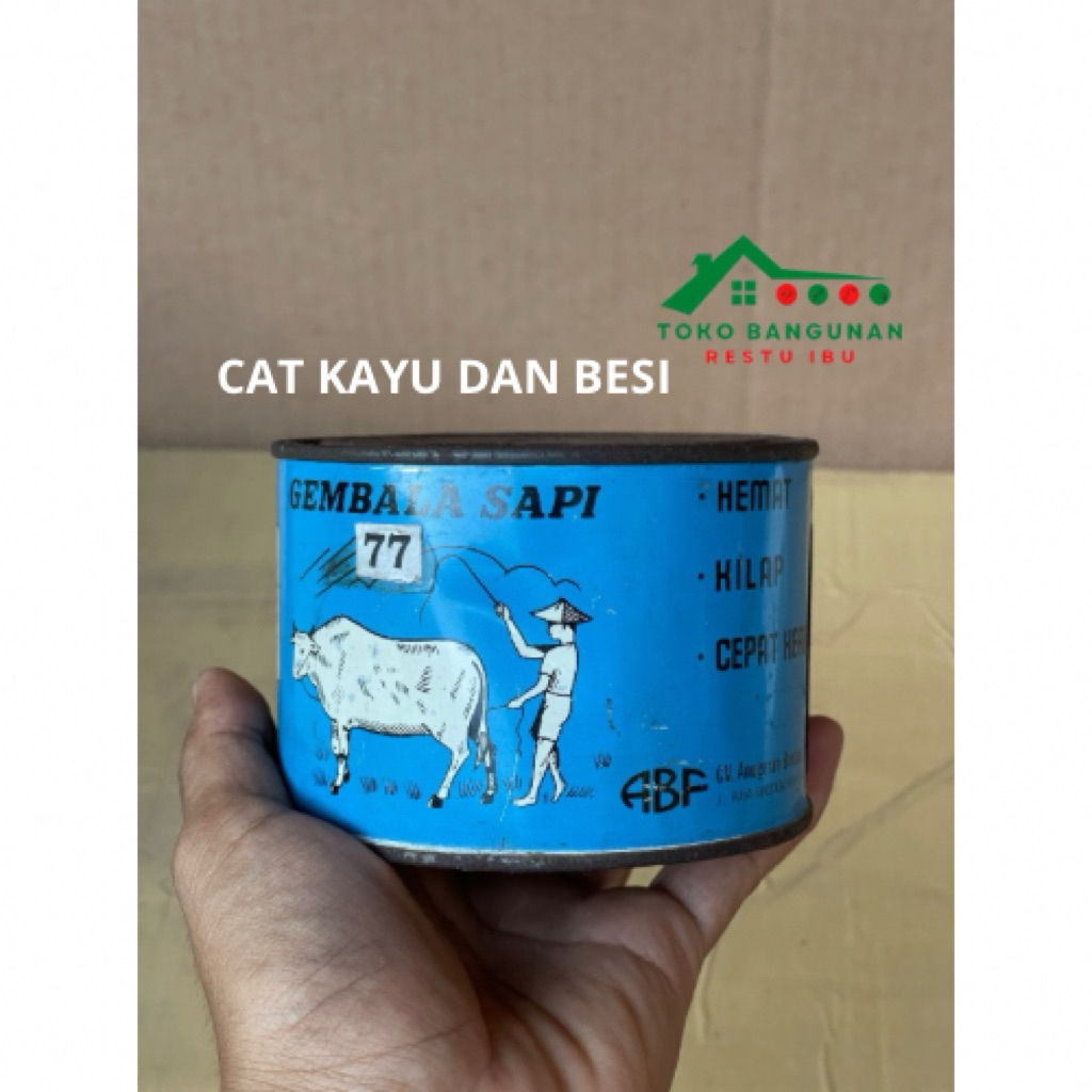 Cat Kayu & Besi Cap Gembala Sapi 1/2 Kg Warna Coklat | Tahan Lama & Anti Karat