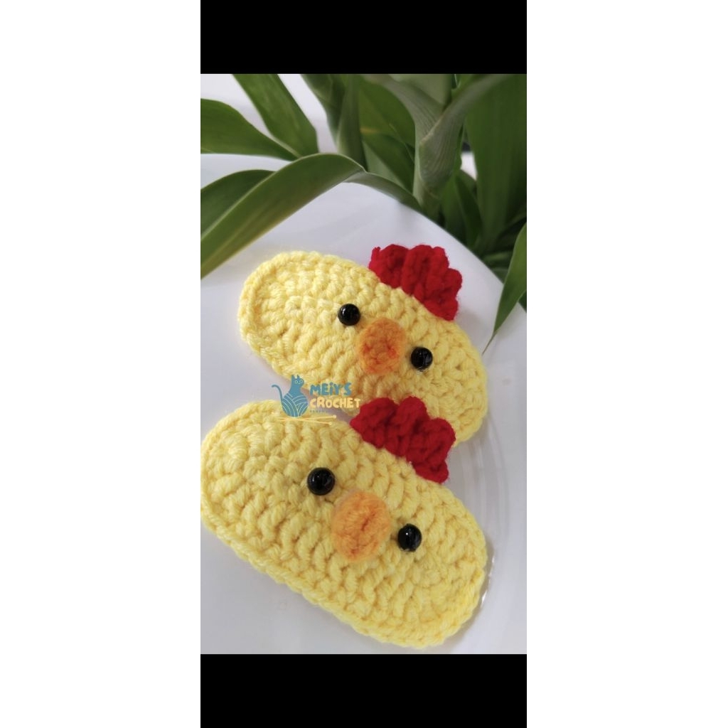 Crochet Hairclip/Crochet Hair Accessories/Jepit Rambut Rajut Lucu/Jepitan Anak Lucu/ Jpitan Karakter