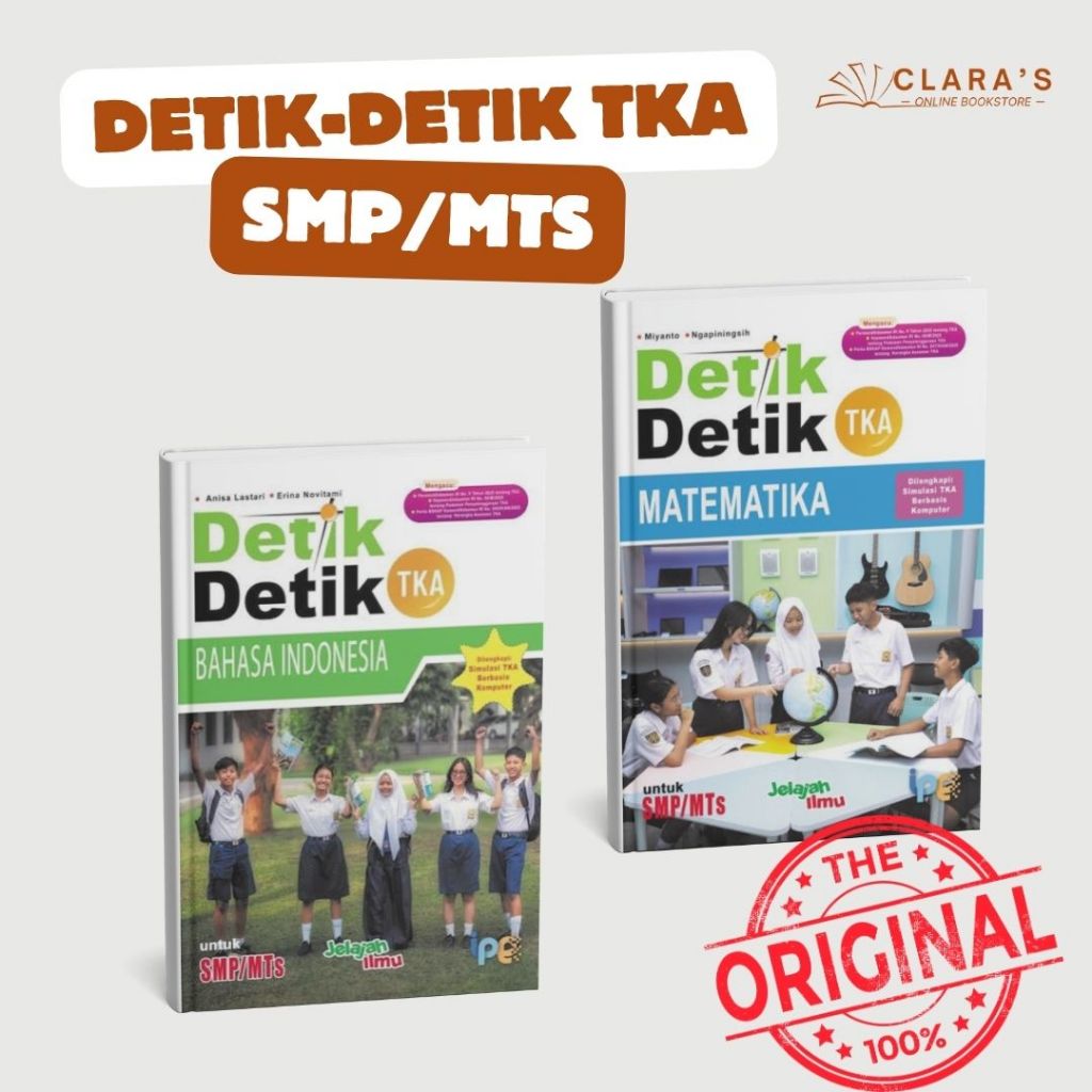 Buku Detik Detik TKA SMP MTs Kelas 9 Terbaru 2025 2026 Intan Pariwara Bahasa Indonesia Matematika