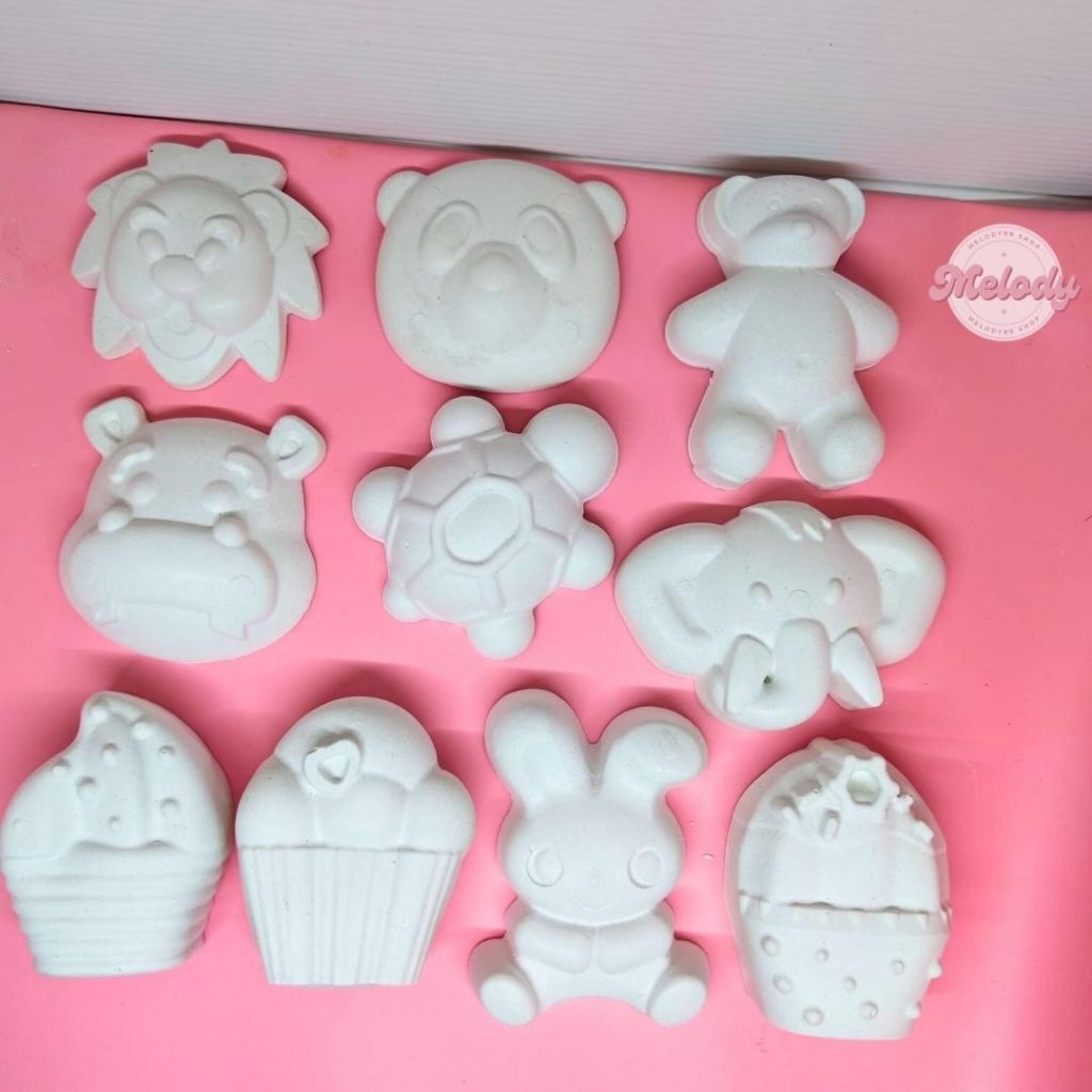 Gypsum Painting Anak-patung lukis gypsum mainan edukasi anak cupcake dino hewan Sanrio mobil kendara