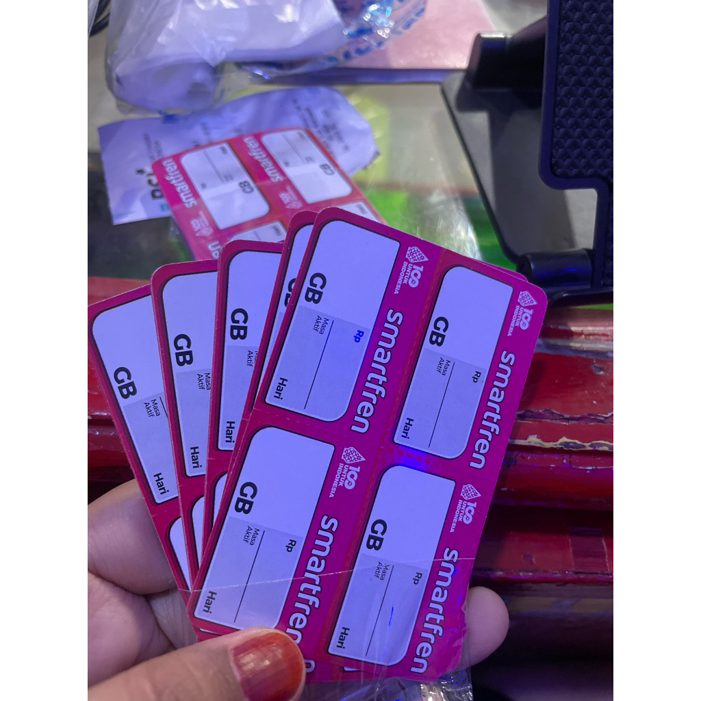 VOUCHER KOSONG SMARTFREN BAHAN INJECT KUOTA 20pcs