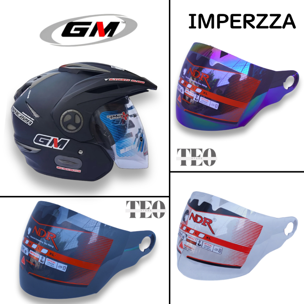 kaca Visor helm helmet GM IMPREZZA NDR ClearView – Kaca Helm NDR Anti-Silau dan Jernih Vog