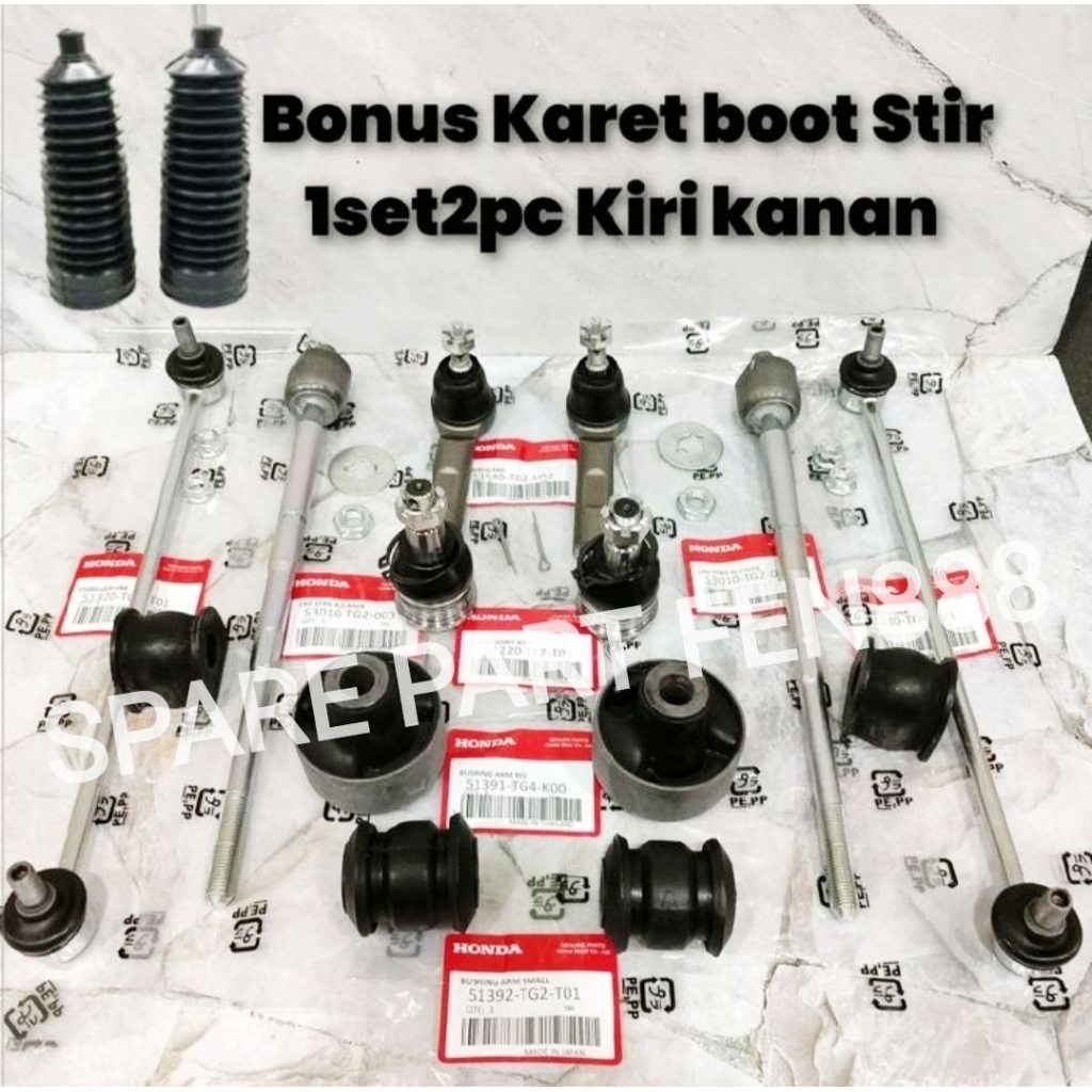 Paketan komplit Kaki Kaki Depan Brio 2014-2021 16pc Original Japan Tie Rod Rack End Link Stabilizer 