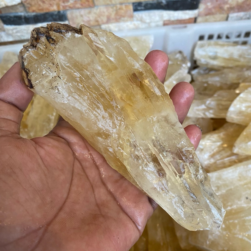 Crystal Citrine Pointer Super Clear /kristal healing point Jual Perbiji