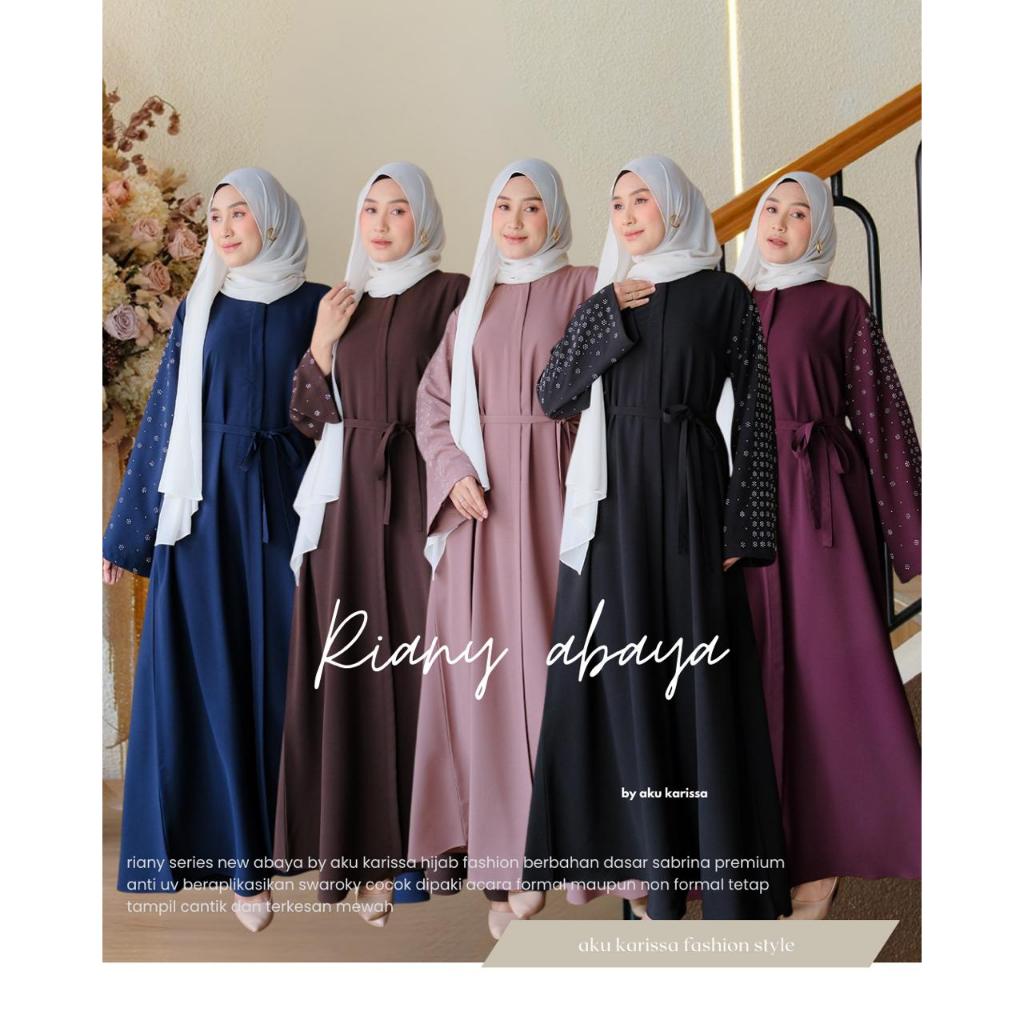 ABAYA RIANI DAN DEANARA ORI AKU KARISSA DRESS PAYET SWAROSKI BORDIR CANTIK TERBARU