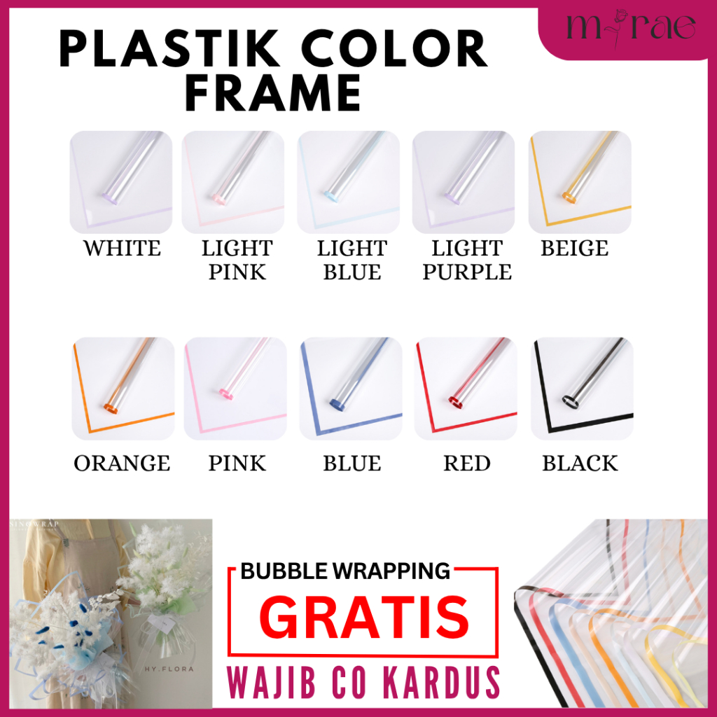 [1 PACK] FRAME OPP TRANSPARAN GRADE B KERTAS BUKET BUNGA CELLOPHANE FLOWER WRAPPING