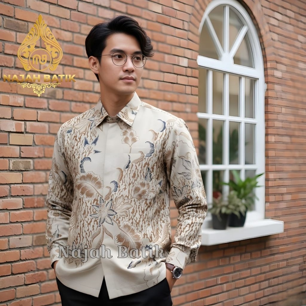 Kemeja batik doby premium ful lapisan trikot r22