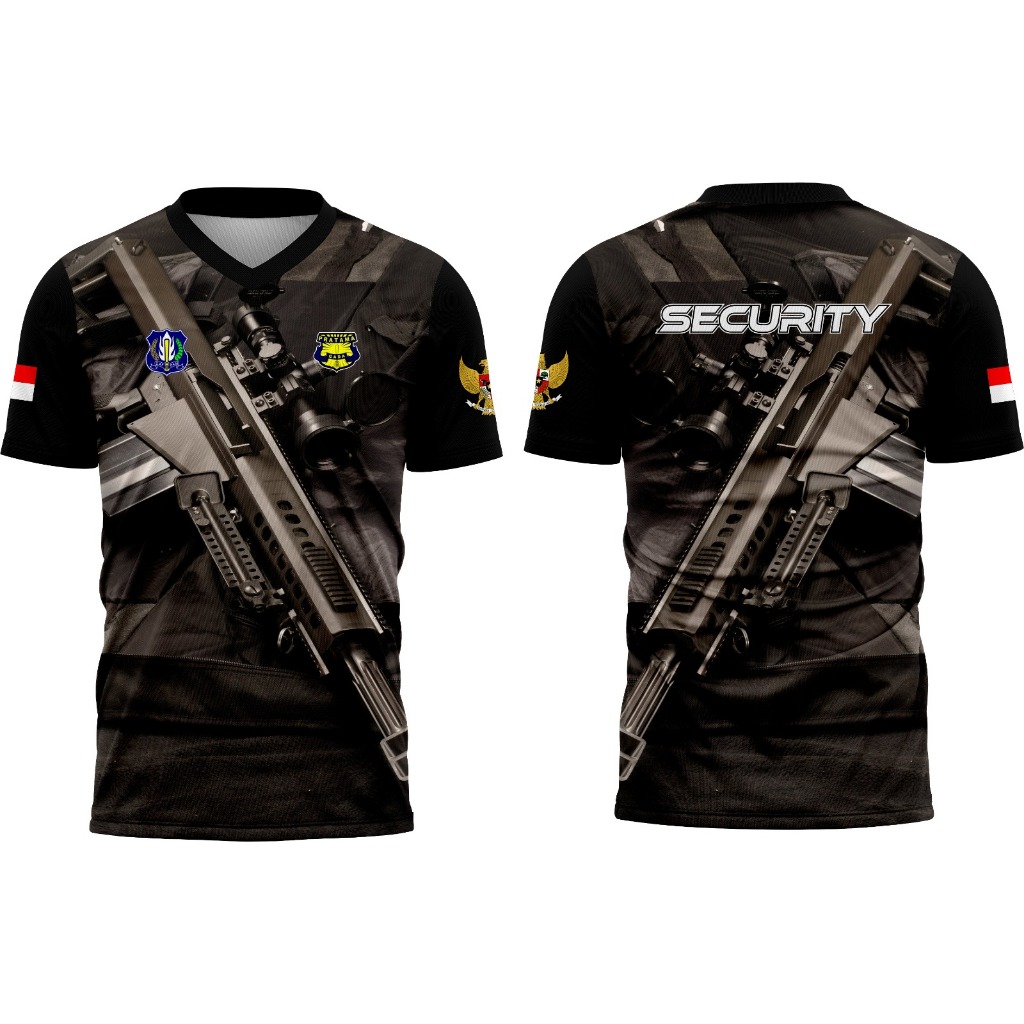 FIGT-JERSEY SATPAM TERBARU//KAOS SECURITY 2025//FULLPRINTING//JERSEY MURAH//BISA CUSTOM NAMA//JERSEY