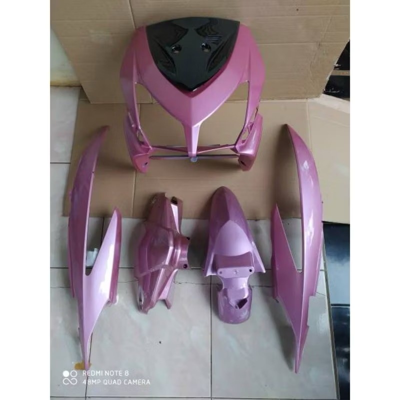 Full Bodi Halus Honda Vario 110 Karbu Full Set Pink