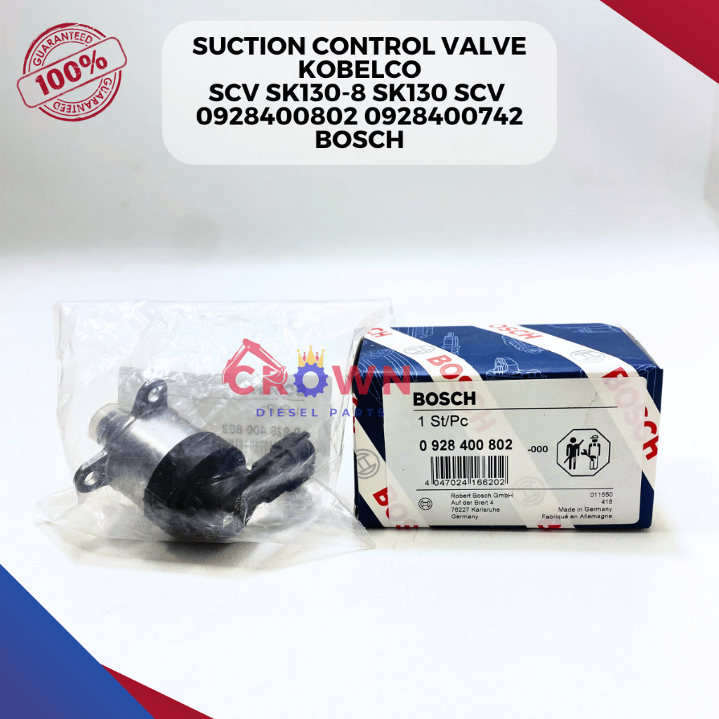 SUCTION CONTROL VALVE KOBELCO SCV SK130-8 SK130 SCV  0928400802 0928400742 BOSCH