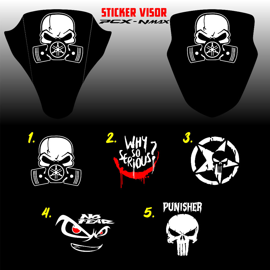 sticker cutting visor nmax - stiker visor motor pcx cutting sticker - visor motor