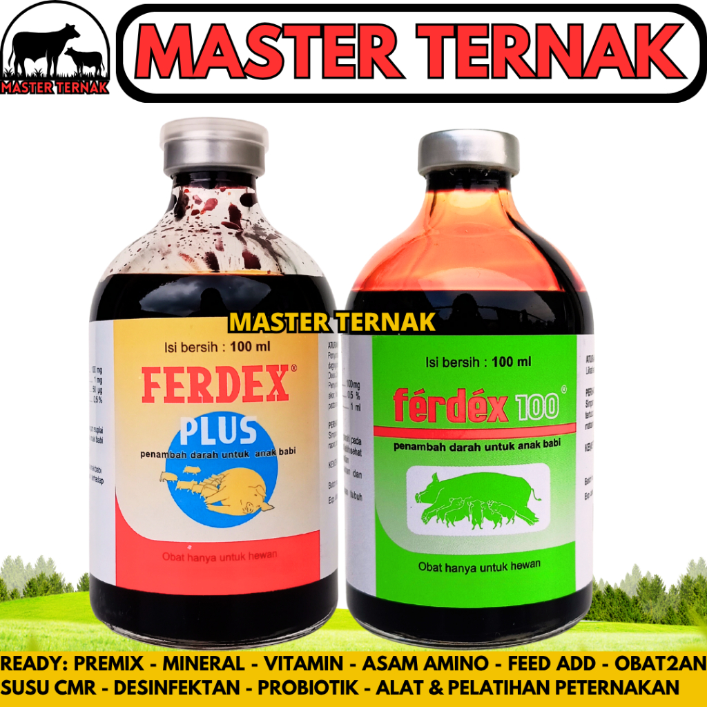 FERDEX PLUS 100 ml FERDEX 100 ml - Penambah Darah Anak Babi Zat Besi Hewan Ternak Penguat Stamina