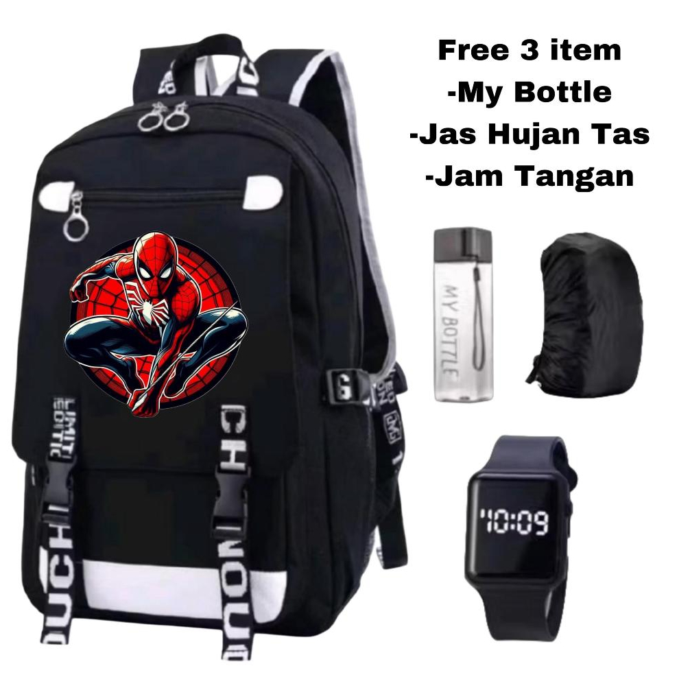 Tas ransel anak Spiderman-Tas sekolah anak motif Spiderman-Tas ransel Spiderman anak TK dan SD