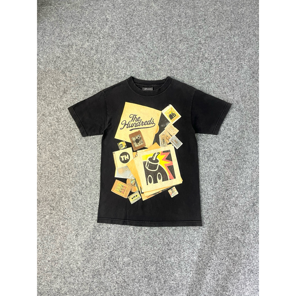 THE HUNDREDS MUSIC LOGO VINTAGE SINGLE STITCH BUILD UP TEE SECOND