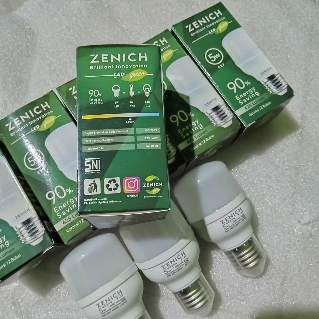 Lampu LED Zenich 5W 5 W 5watt Garansi 1 TAHUN