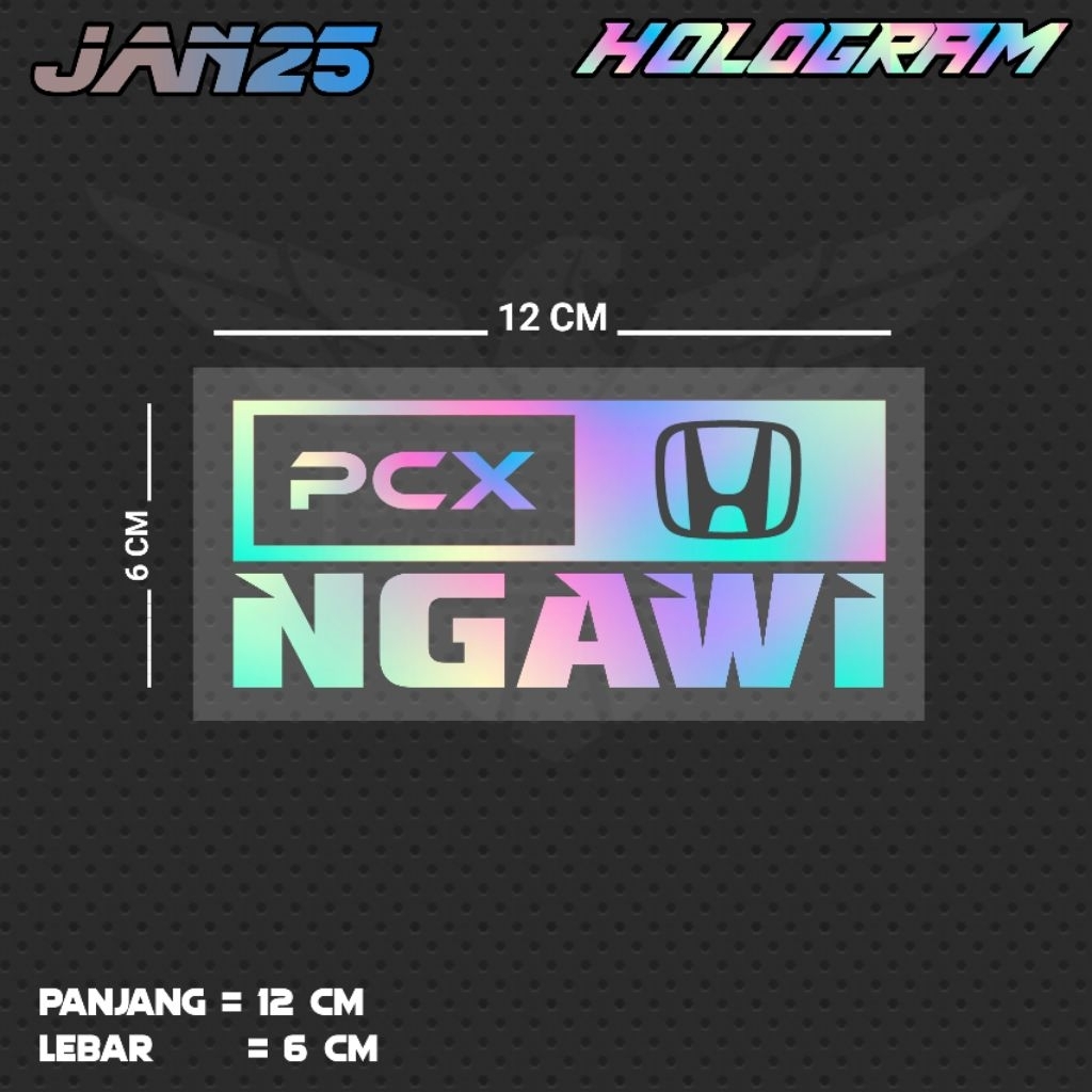 STIKER CUTTING TULISAN PCX NGAWI / JAN25 JTR