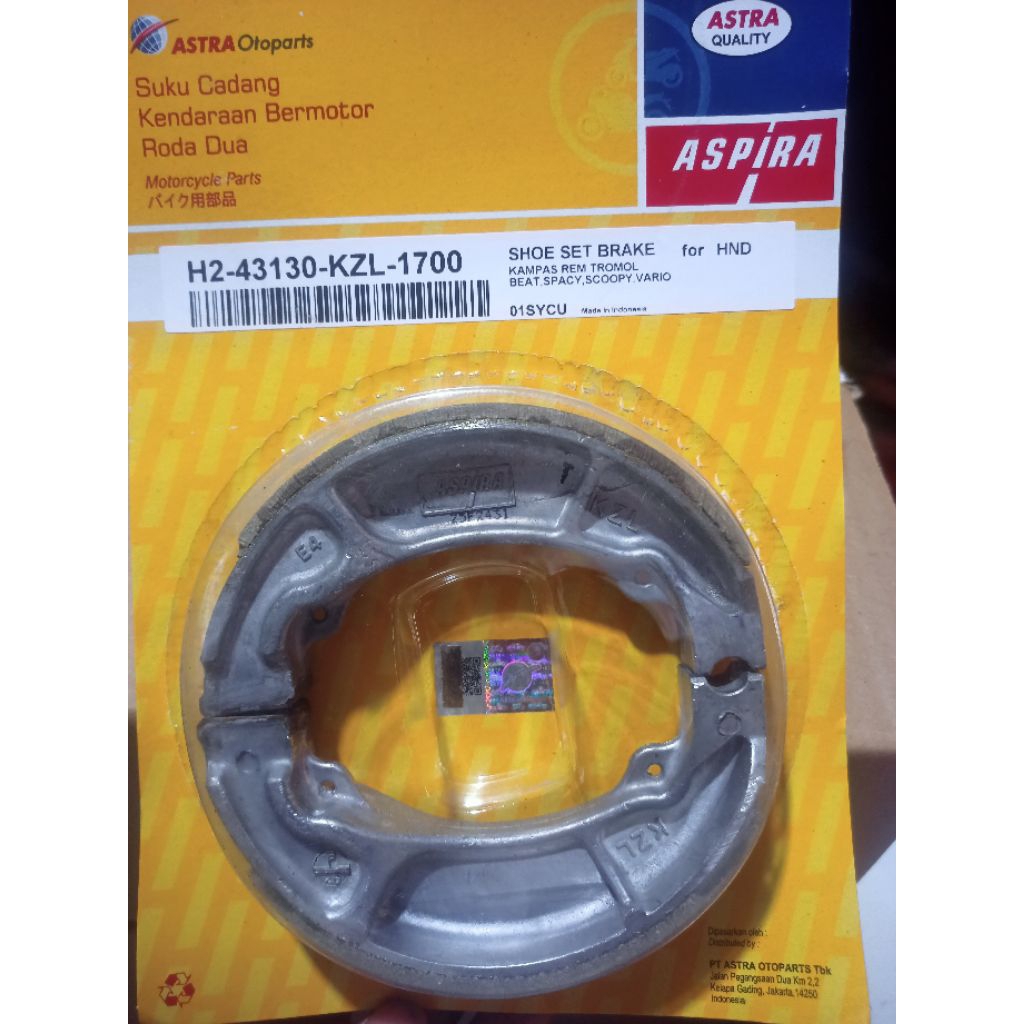 KAMPAS REM BELAKANG BEAT VARIO VARIO 125 ASPIRA
