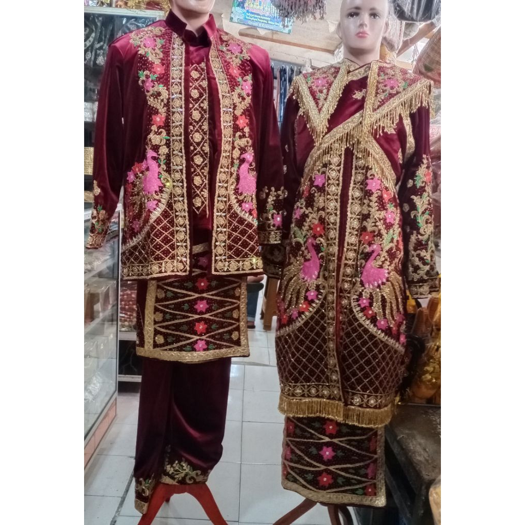 baju pengantin payet tunik/ baju pengantin padang