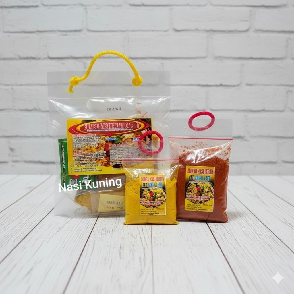 Bumbu nasi minyak kebuli nasi merah dan kuning