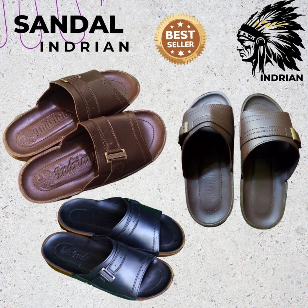 Sandal Kulit Pria Indrian/ Original/ Sandal Pria/ Sandal Kulit Pria Indian