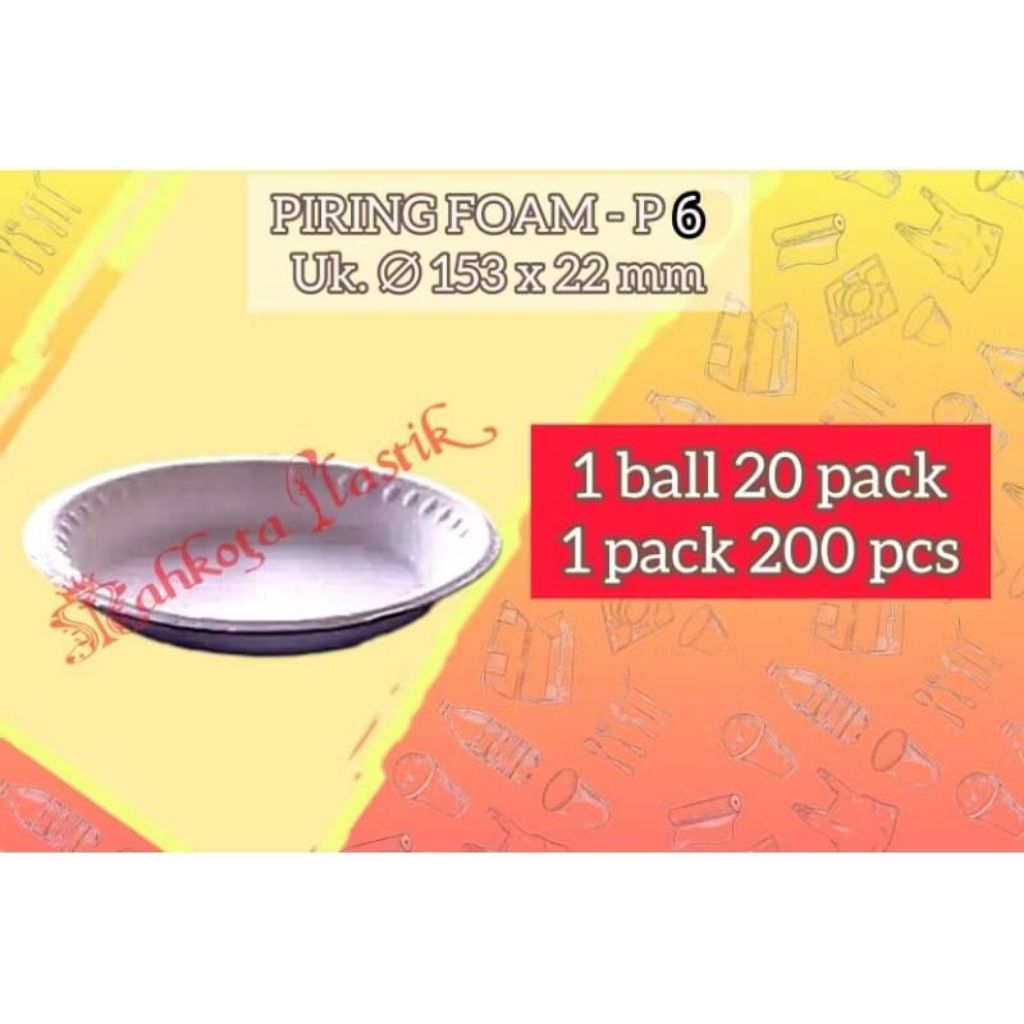 tempat daging, ikan/tray makanan/Foam Piring P 6