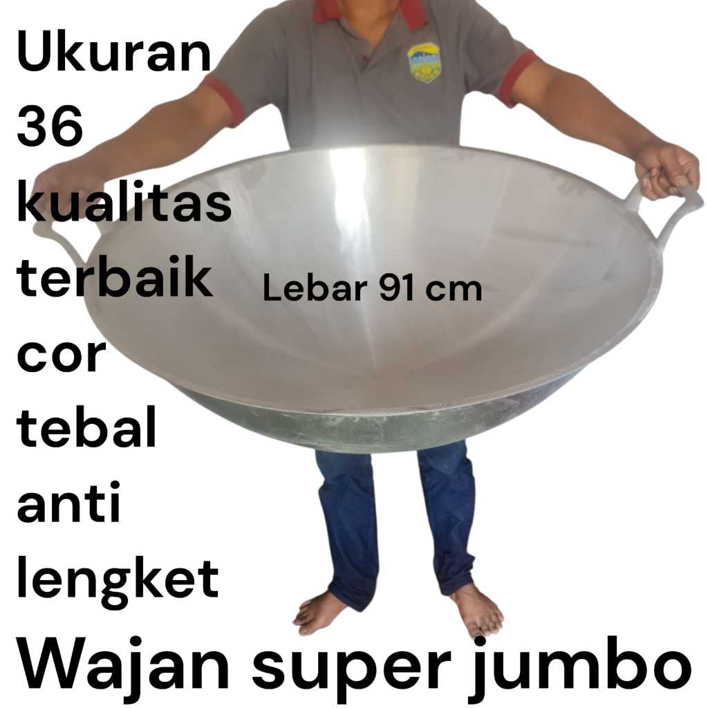Wajan Kuali Jumbo Super Tebal Aluminium Cor