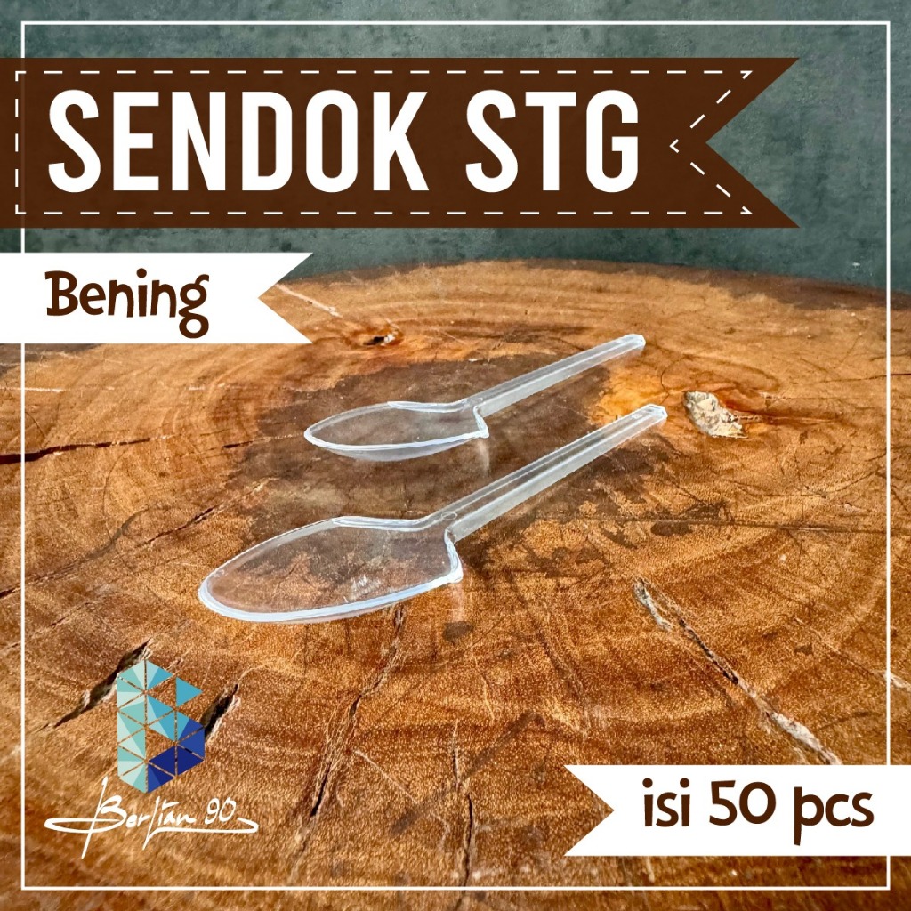 Sendok Teh / Sendok STG Isi 50 pcs Sendok Teh Sendok STG Sendok Tanggung Plastik Bening