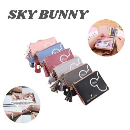 Sky bunny - DOMPET WANITA LIPAT DOMPET KARAKTER LUCU KARTUN