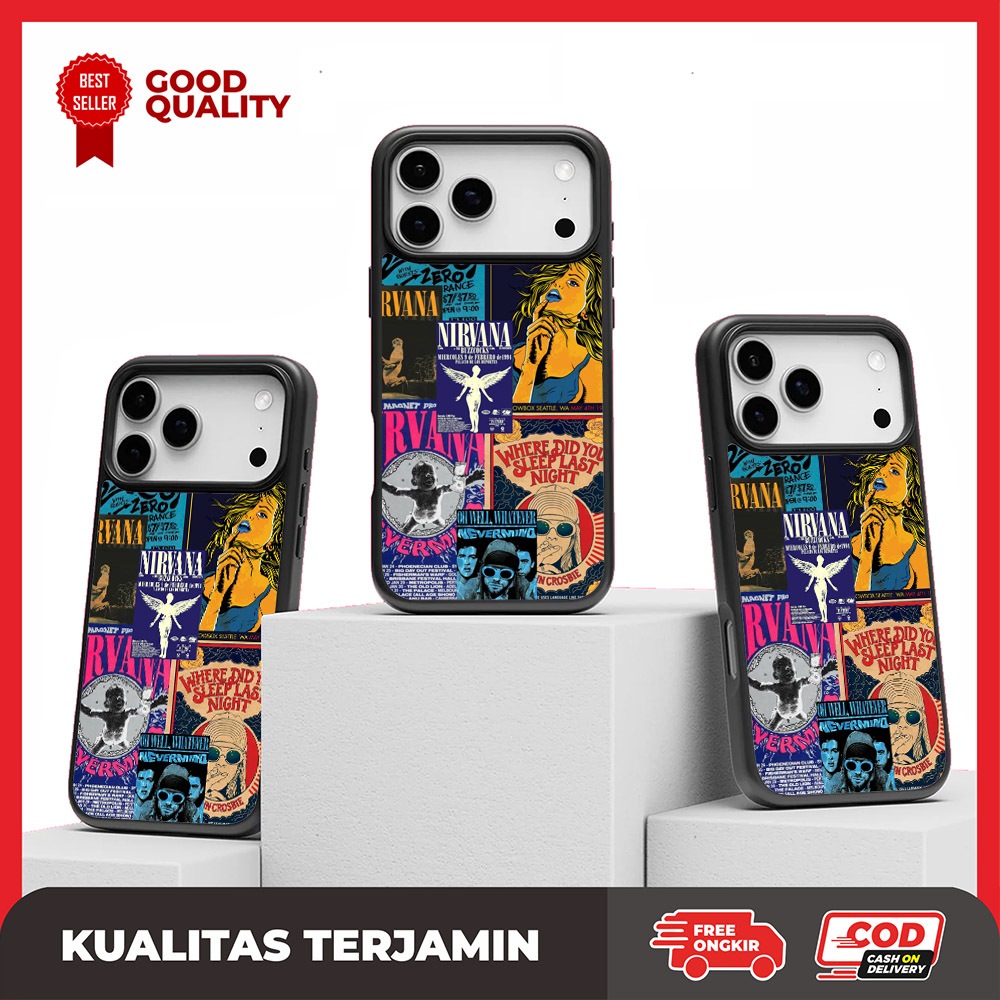 Case Casing iPhone 17 16 15 14 13 12 11 XR SE Pro Max Mini Air Plus Nirvana AH0055 Custom N1