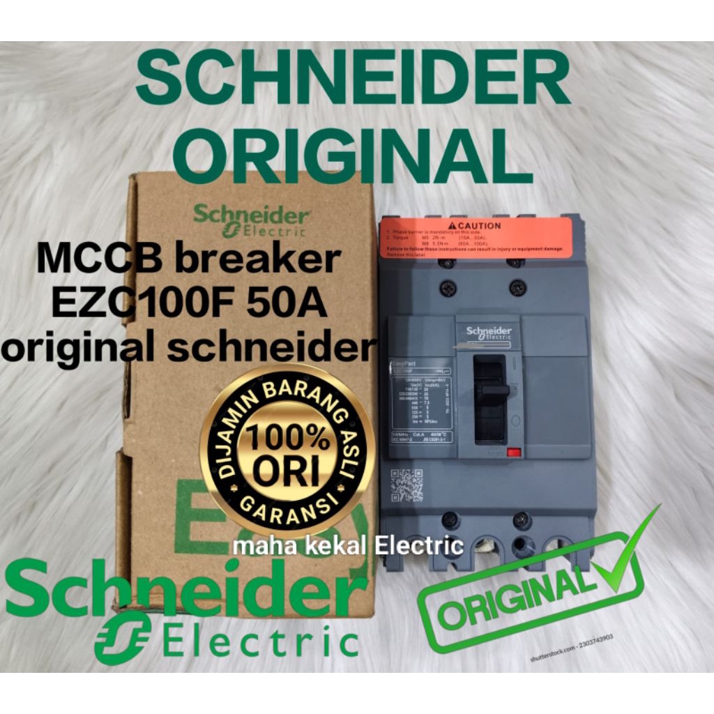 mccb breaker schneideer. ezc100f3050 ezc100f 50a 3phase original mccb 50a breaker 50a mccb Schneider