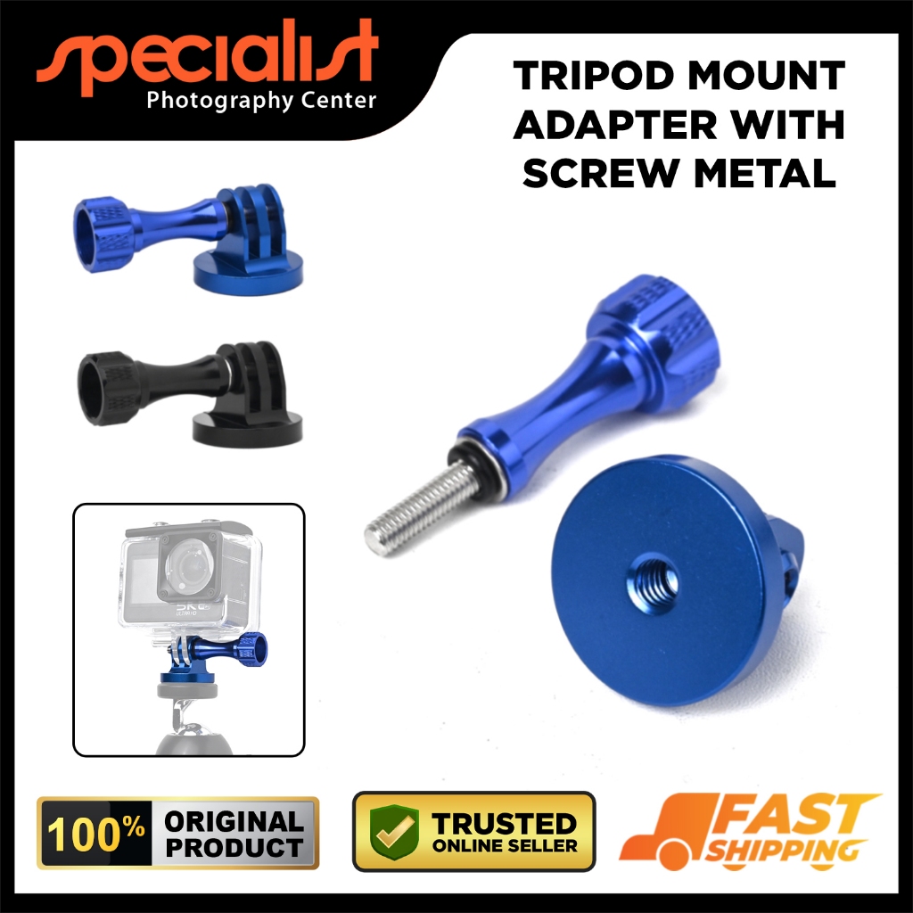 Gopro Tripod Mount Adapter Metal With Thumb Screw