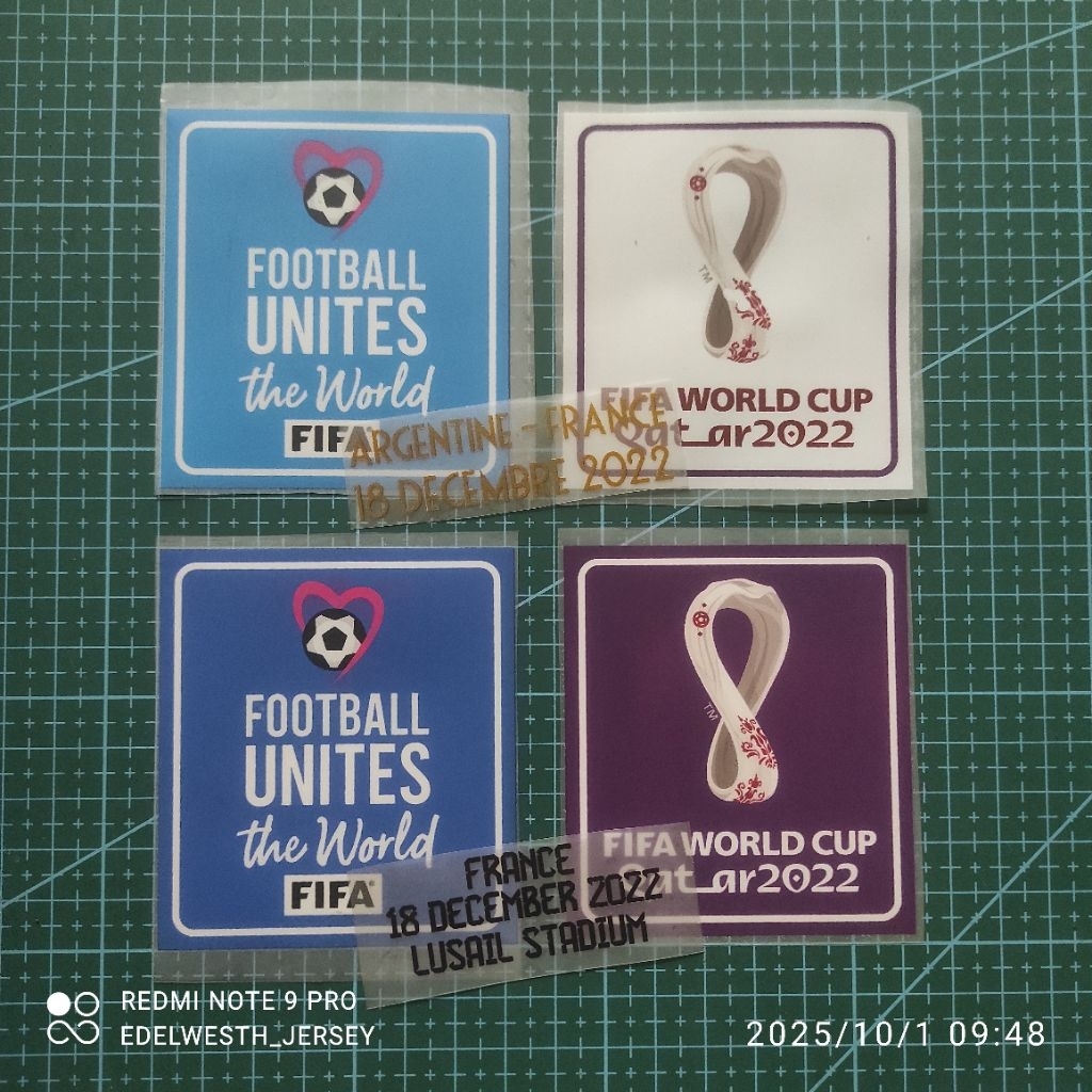 PATCH/BADGE/EMBLEM & MDT FINAL FIFA WORLD CUP QATAR 2022 FOR JERSEY 4RGENTIN4 & PER4NC1S