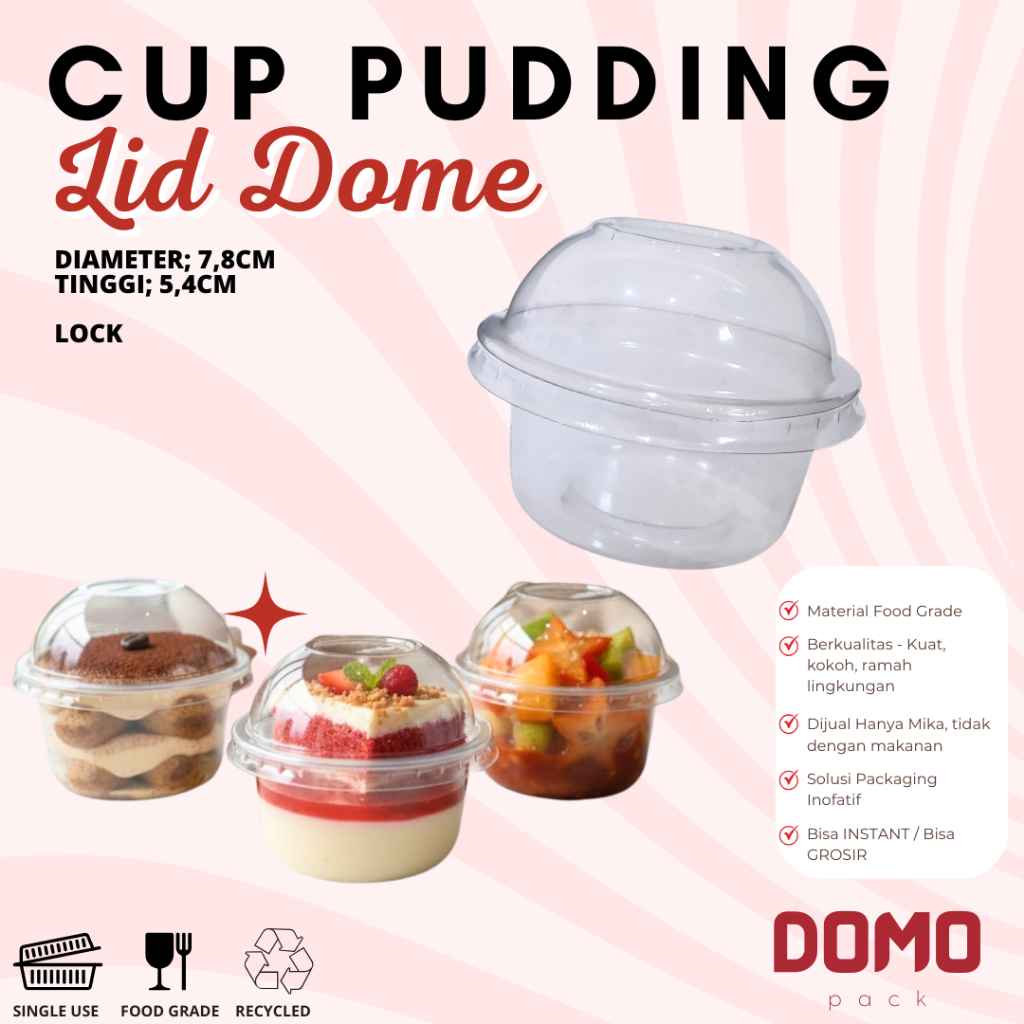 Cup Mika Puding Ice Cream Mini / Cup Mochi Es Krim Puding Jelly