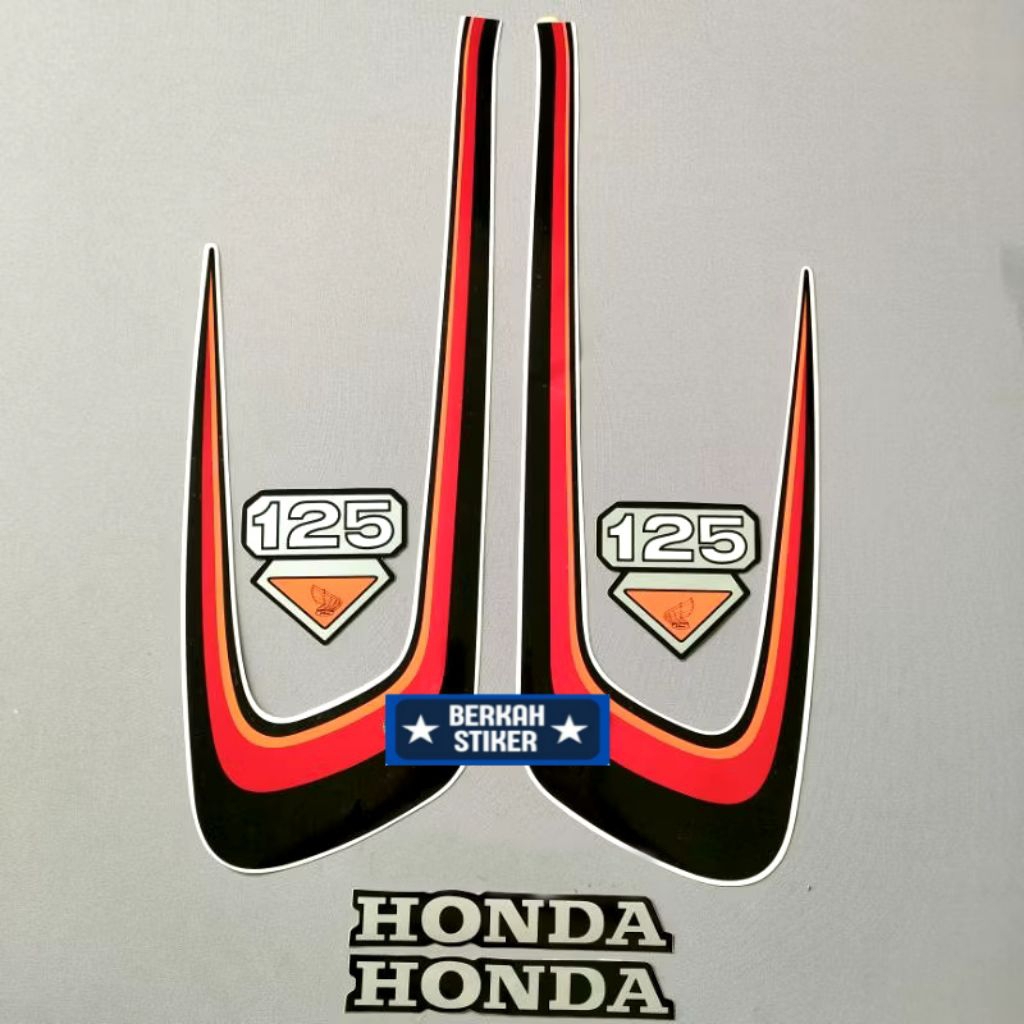 striping honda cb 125 cb 125 jadul merah berkualitas