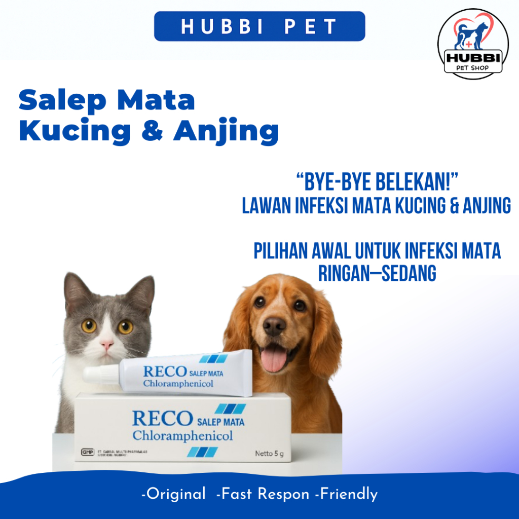 Salep Mata Kucing & Anjing Anti Bakteri | Obat Mata Kucing Clamidia | Atasi Belekan, Bengkak & Merah