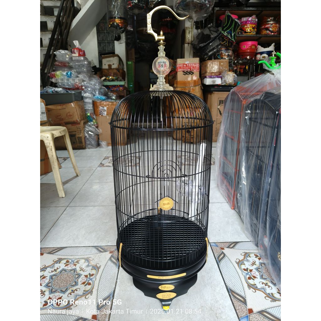 (KARGO)KANDANG SANGKAR LOVEBIRD BNR PVC BLACK DOP