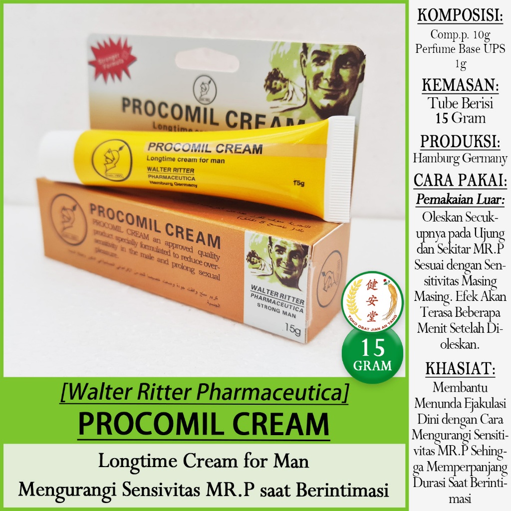 PROCOMIL CREAM Longtime Cream for Man - PROCOMIL SPRAY [15 Gram] Khusus Pria Dewasa
